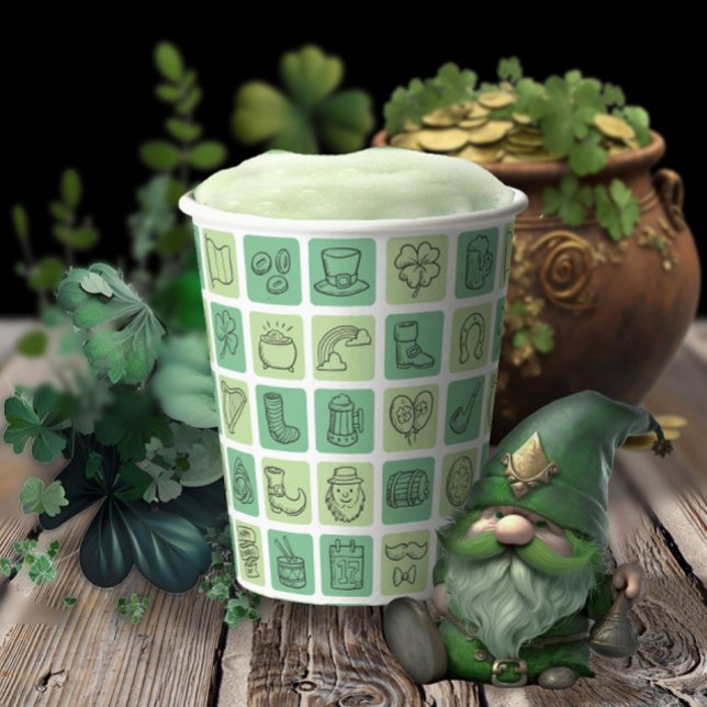 St. Patrick's Hand Drawn Icons ID635 Paper Cups (Creator Uploaded)