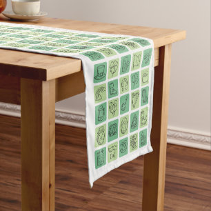St. Patrick's Hand Drawn Icons ID635 Short Table Runner