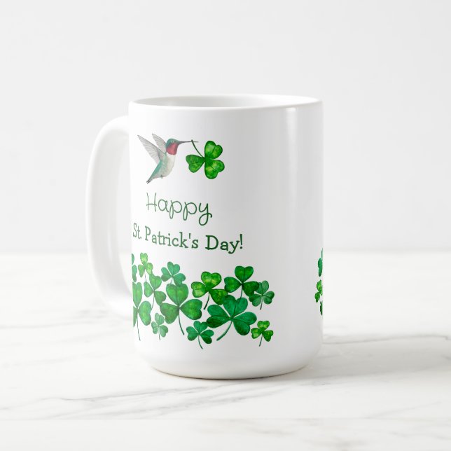 St. Patrick's Hummingbird Coffee Mug (Front Left)