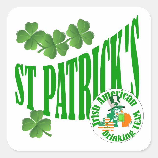 St patrick's Irish American Square Sticker (Front)