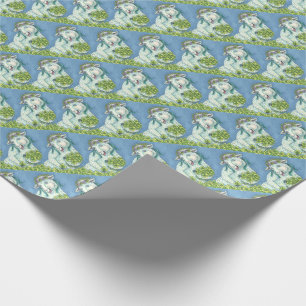 ST. PATRICK'S IRISH EWE & SHAMROCKS WRAPPING PAPER