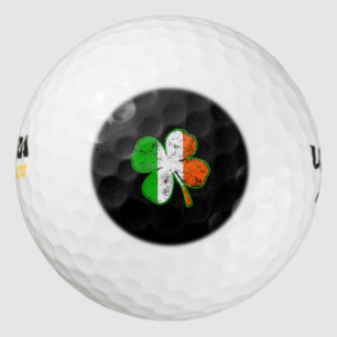St Patricks Irish Flag Shamrock in grunge style Golf Balls