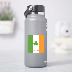 St Patrick's Irish Flag w Shamrock Personalise