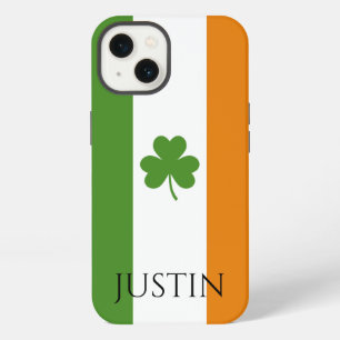 St Patrick's Irish Flag w Shamrock Personalise iPhone 13 Case