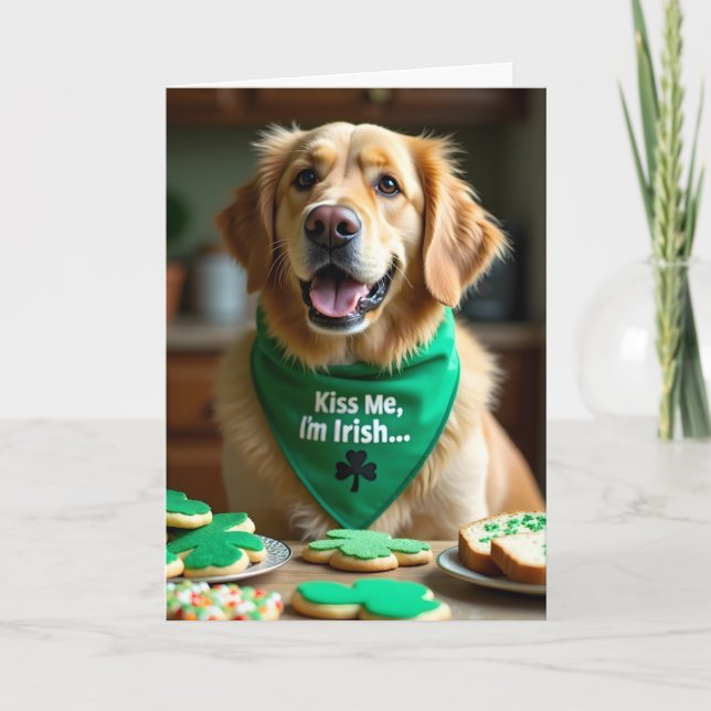 St. Patrick's Irish Setter Card (Front)