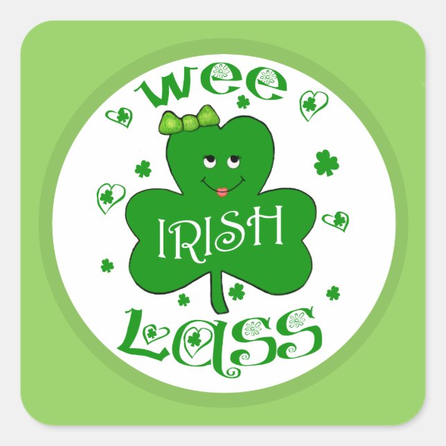 St. Patrick's Irish Shamrock Stickers (Front)
