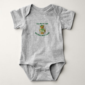 St. Patrick's Kiss Me Teddy Bear Baby Bodysuit