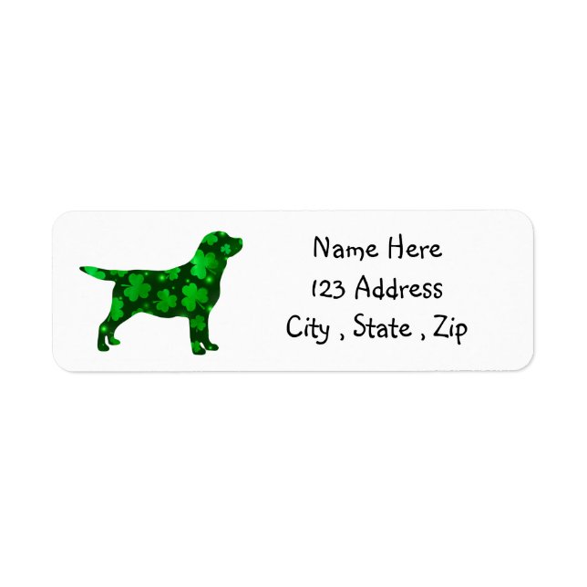 St.Patrick's Labrador - Black Lab Return Address Label (Front)