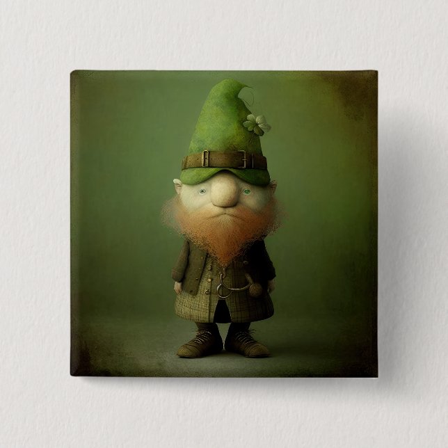 St. Patrick's Leprechaun #4 15 Cm Square Badge (Front)