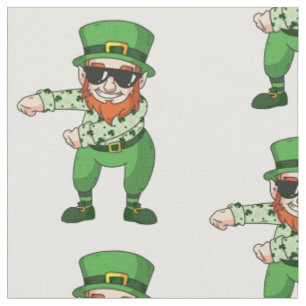 st patricks leprechaun flossing dancing fabric