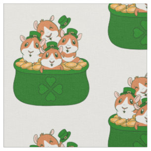 st patricks leprechaun guinea pigs fabric