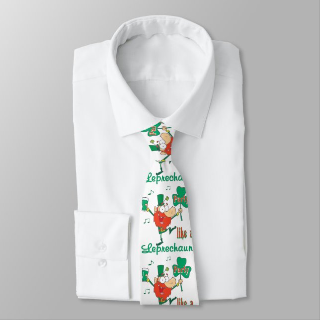 St. Patrick's Leprechaun Party Necktie (Tied)