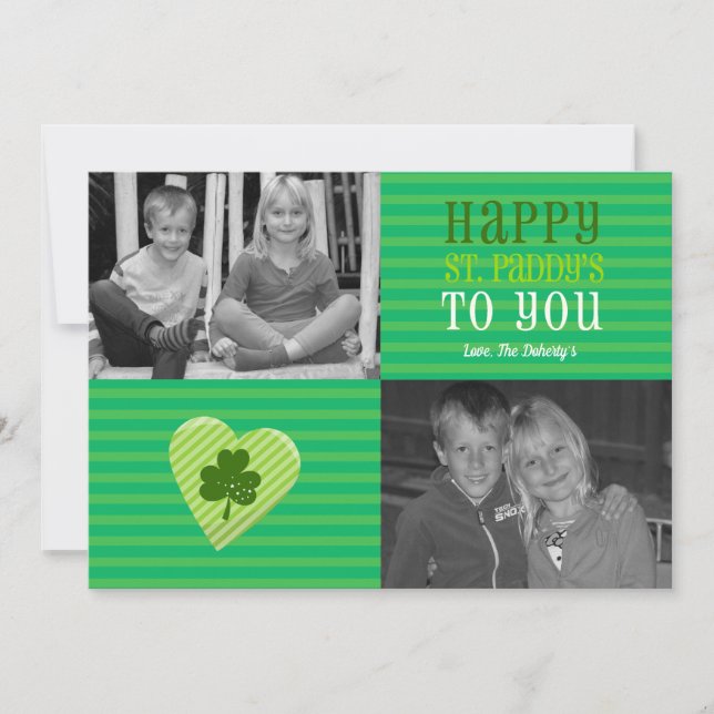 St. Patrick's Love Photo Card (Front)