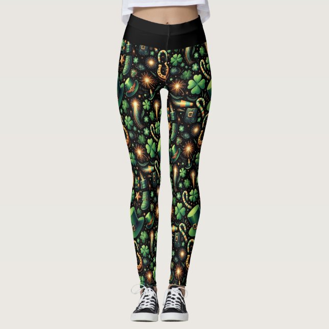 St. Patrick's Luck Leggings (Front)