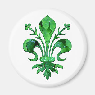 St. Patrick's Lucky Fleur de lis Magnet