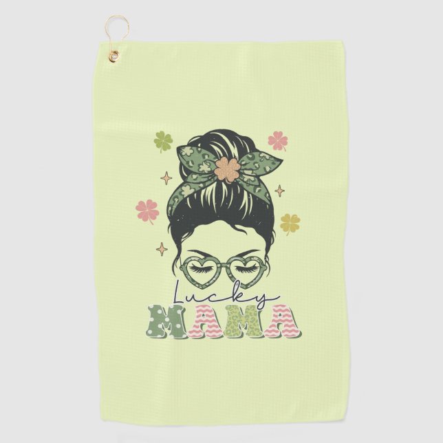 St. Patrick's Lucky Mama Golf Towel (Front)
