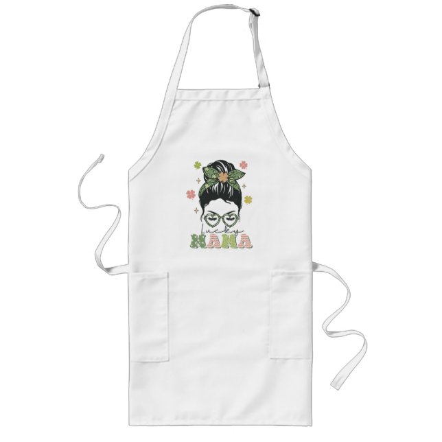 St. Patrick's Lucky Mama Long Apron (Front)