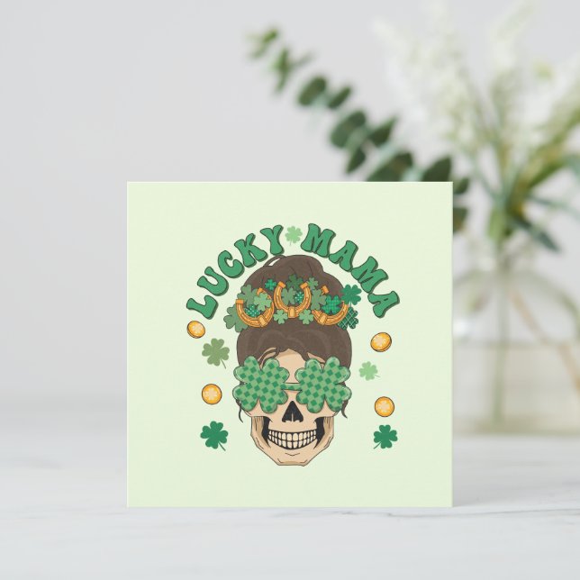 St. Patrick's Lucky Mama Skeleton (Standing Front)