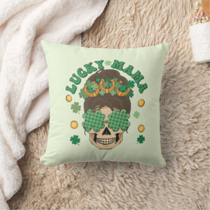 St. Patrick's Lucky Mama Skeleton Cushion
