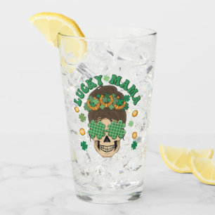 St. Patrick's Lucky Mama Skeleton Glass