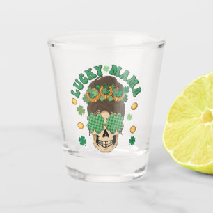St. Patrick's Lucky Mama Skeleton Shot Glass
