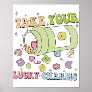 St. Patricks Lucky Nurse Take Your Lucky Charms Nu Poster