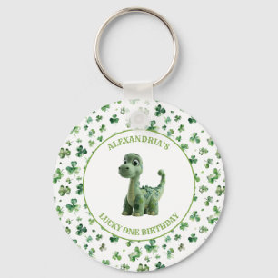 St Patricks Lucky One Dinosaur Keychain