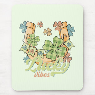 St. Patrick's Lucky Vibes Mouse Pad
