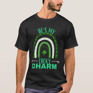 St Patricks Matching Couples Out Fit He s My Lucky T-Shirt