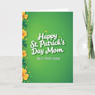 St Patricks Mom Retro Vector Art Card