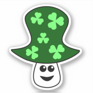 St. Patrick's Mushroom Vinyl Sticker