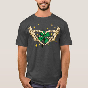 St Patricks Paddy Day Four Leaf Clover Shamrock Sk T-Shirt