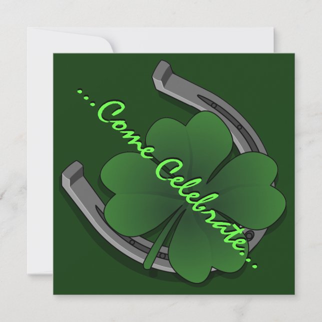 St Patrick's Party Invitations Personalised Lucky (Front)