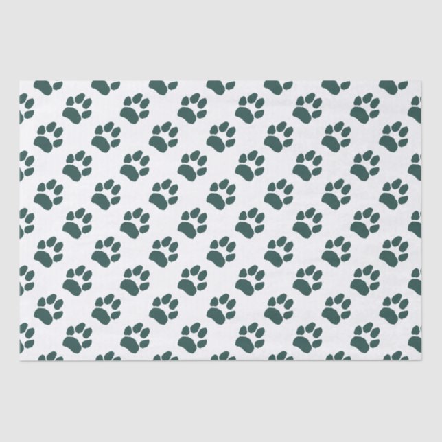 St. Patrick's Paw Print Tissue Paper (Front)