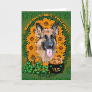 St Patricks - Pot of Gold - German Shepherd Chance Card