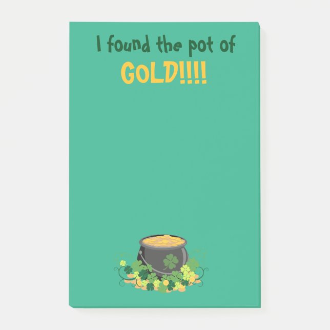 St. Patrick's Pot of Gold Post-it Notes (Front)