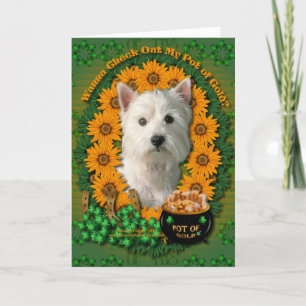 St Patricks - Pot of Gold - West Highland Terrier Card
