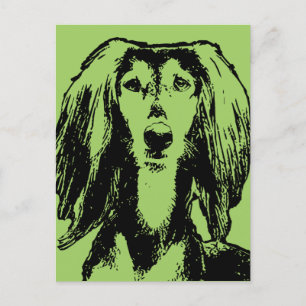 St Patricks - Saluki Silhouette Postcard