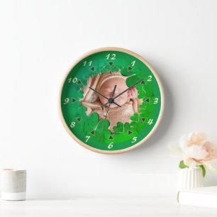 St. Patrick's Shamrock Frame +Photo Clock