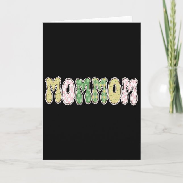 St Patricks Shamrock Mommom Leprechaun  Card (Front)