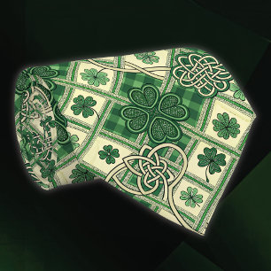  St Patrick's Shamrocks n Intertwined Celtic Knots Tie