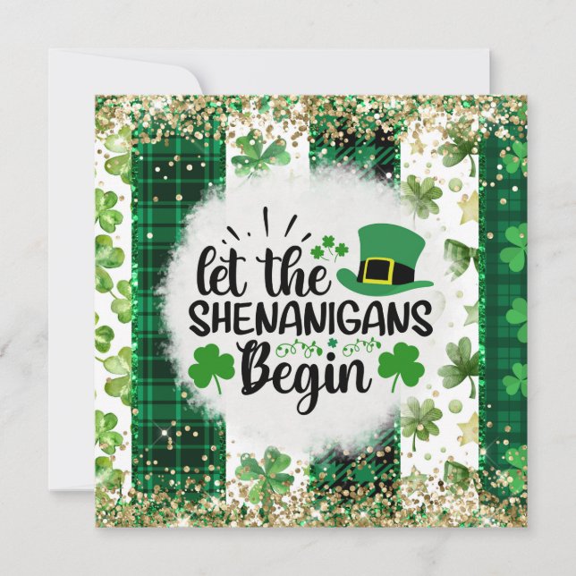St. Patrick's Shenanigans Holiday Card (Front)