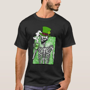 St. Patrick's Skull Drink Coffee Lucky T-Shirt