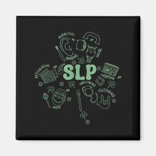 St Patricks Speech Therapist Badge Reel Lucky Magnet