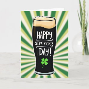 St Patricks Sunburst Stripes Card