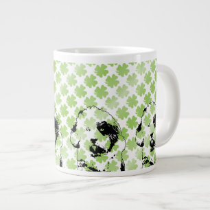 St Patricks - Tibetan Terrier Silhouette Large Coffee Mug