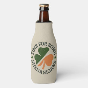 St. Patrick's Time For Some Shenanigans Clover Bottle Cooler