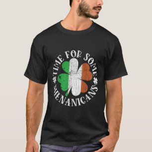 St. Patrick's Time For Some Shenanigans Clover Fun T-Shirt