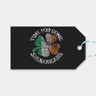 St. Patrick's Time for Some Shenanigans Clover Gift Tags