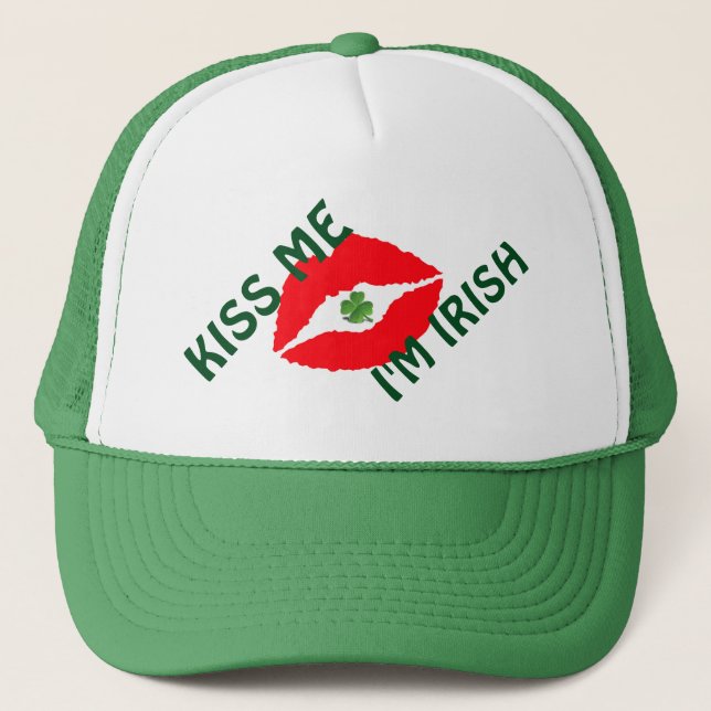 ST. Patricks Trucker Hat/Lips Hat (Front)